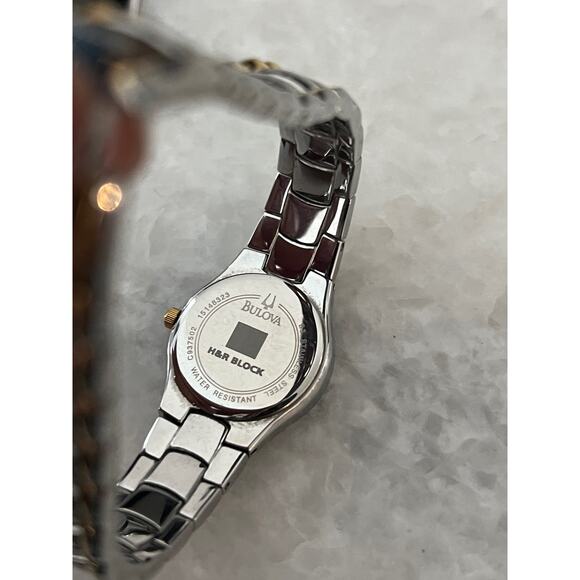 Bulova Ladies Wrist Watch Dual Gold/Silver Tone Analog Quartz Women Watch - Picture 5 of 9